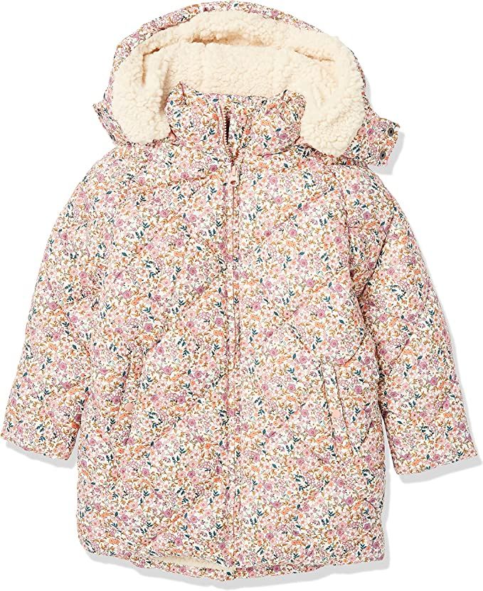 Amazon Essentials Girls' Little Long Quilted Cocoon Puffer Coat | Amazon (US)