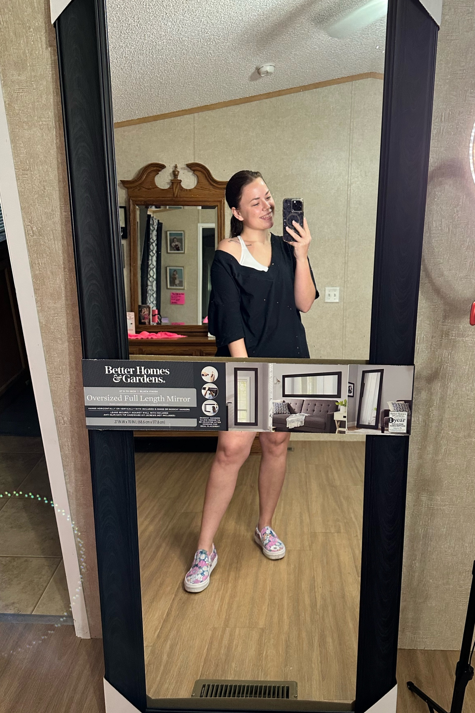 Inexpensive full body mirror! Only $60 & 70” tall, 27” wide🖤 

#LTKFind #LTKunder100 #LTKhome