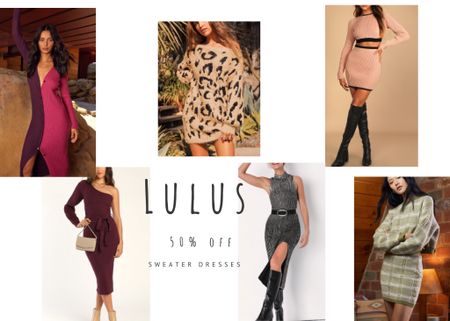 Black Friday 50% off at lulus. Sweater dresses for holiday outfits and holiday gifting. Great festive looks 
. 

#LTKCyberweek 

#LTKGiftGuide #LTKsalealert