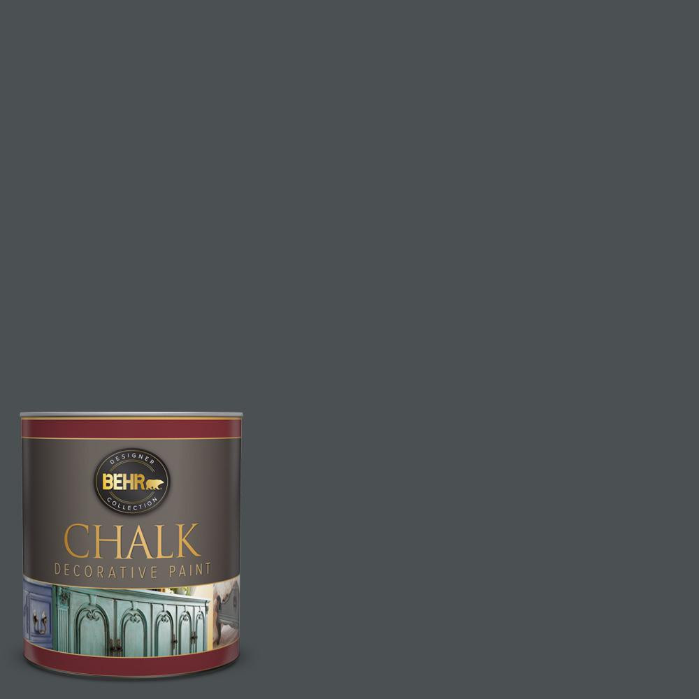 1 qt. #PPU26-01 Satin Black Interior Chalk Decorative Paint | The Home Depot