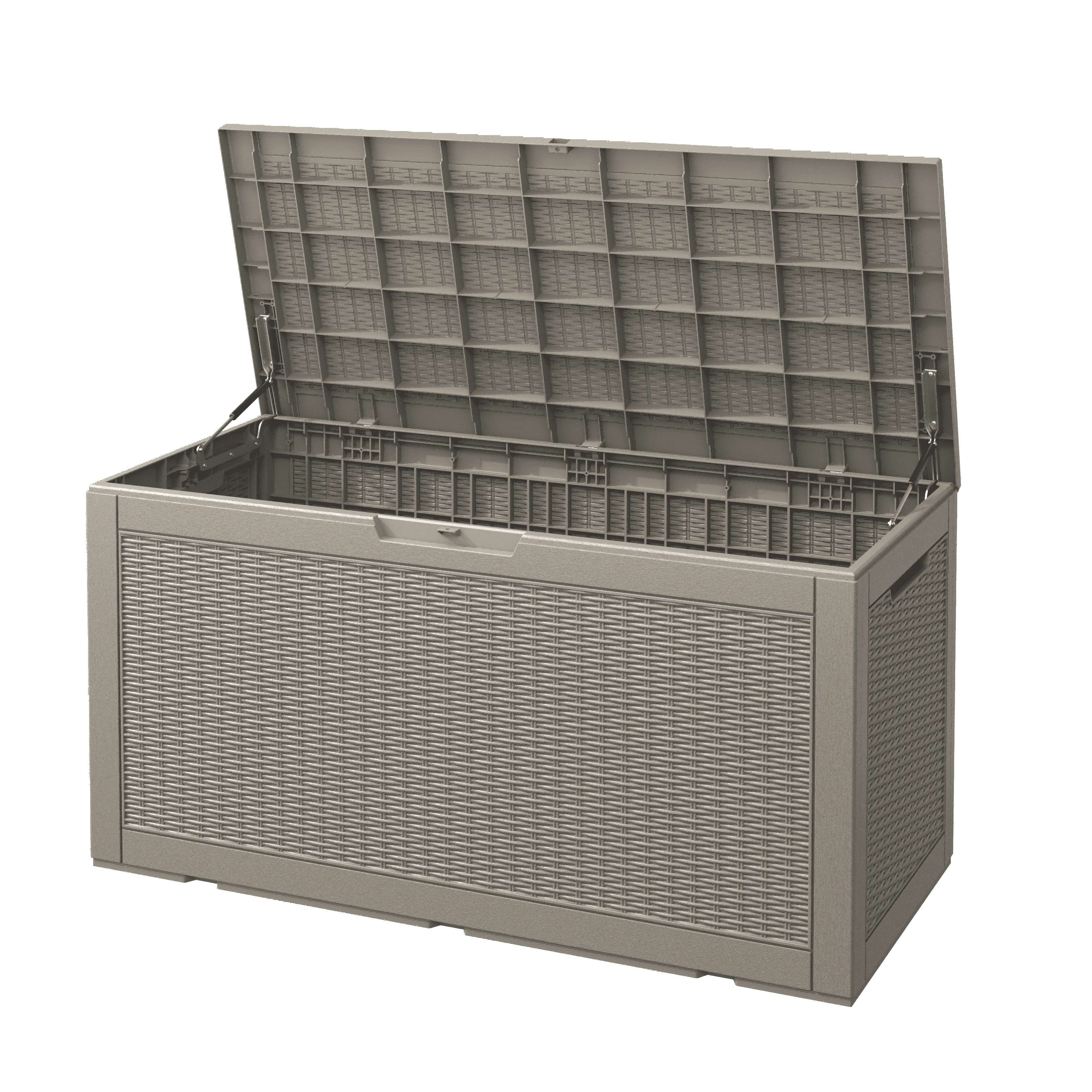 Bifanuo 100 Gallon Resin Deck Box, Lockable Outdoor Storage Container, Water Resistant for Patio ... | Walmart (US)