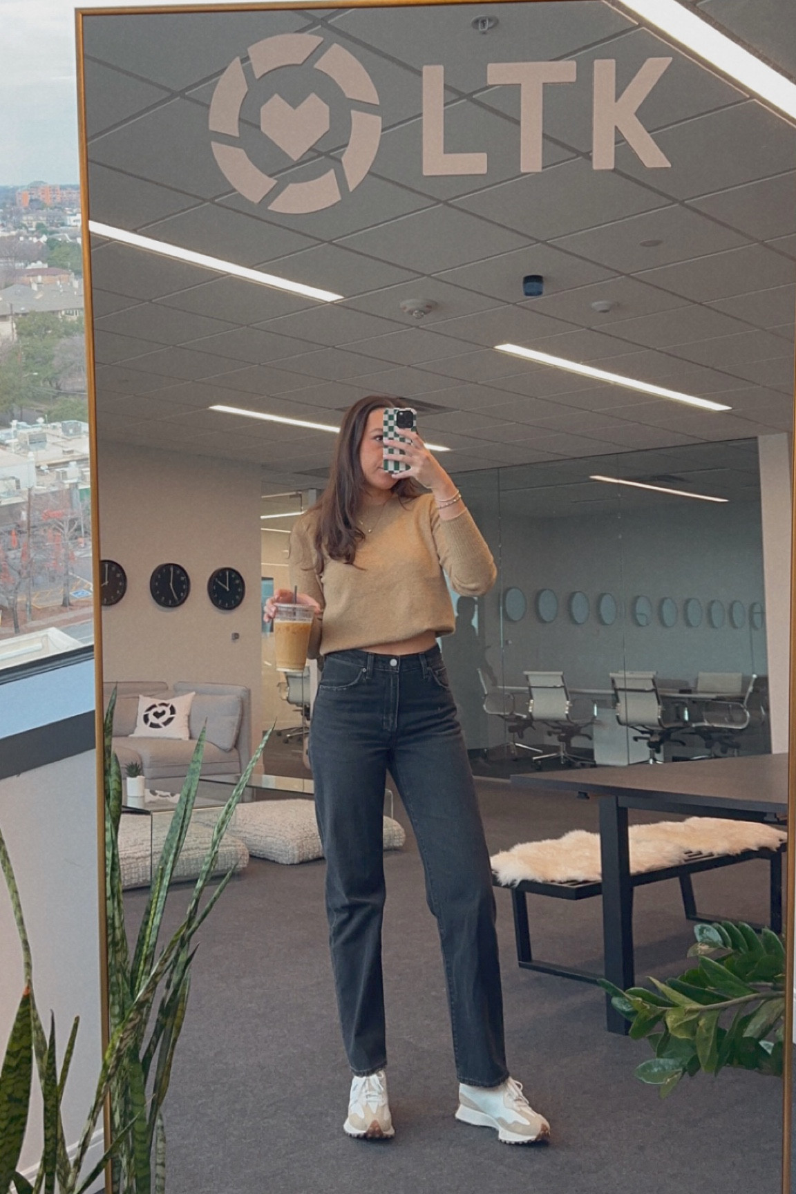 Work OOTD on this chilly morning! ✨🤍🌞💌 

To give the outfit a bit of definition I tucked my sweater up in my bra so it hits right at my pant line  I love doing this with loose/baggy pants so my waist doesn’t get lost! 

#LTKSeasonal #LTKworkwear #LTKstyletip