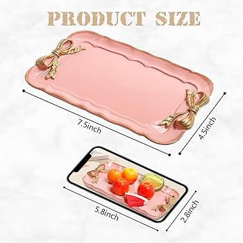 Vintage Decorative Tray Towel Tray Storage Tray Dish Plate Fruit Trays Rings Bracelets Earrings T... | Amazon (US)