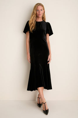 Black Velvet Elodie Dress | Tuckernuck (US)