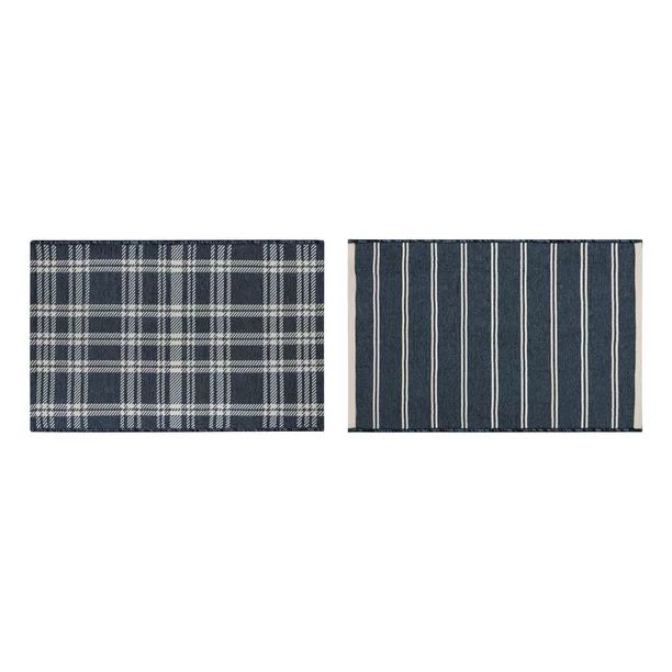 Better Homes & Gardens 2'x3' Color Navy Blue Reversible Indoor/Outdoor Scatter Rug | Walmart (US)