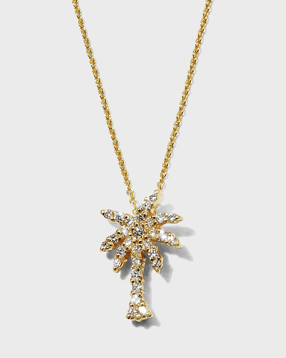 18k Gold Diamond Palm Tree Pendant Necklace | Neiman Marcus