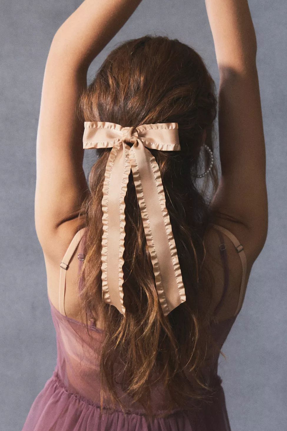 Lettuce-Edge Hair Bow Barrette | Urban Outfitters (US and RoW)