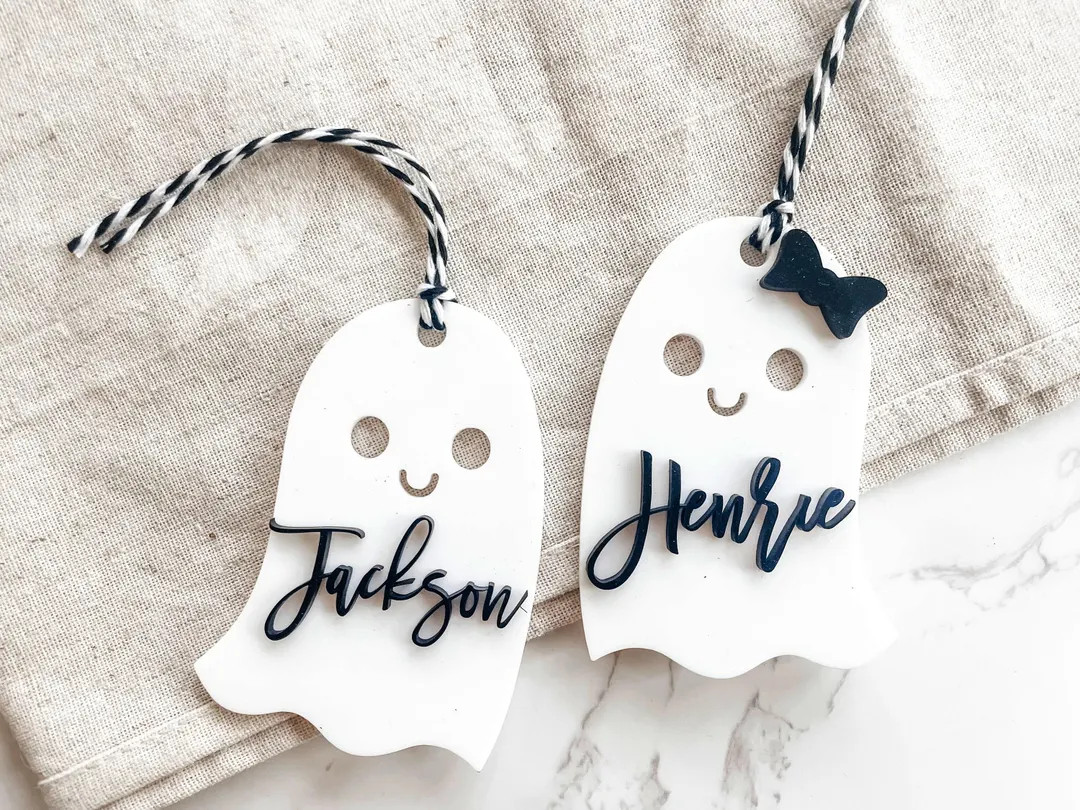 Boo Basket Tags, Halloween Basket Tag, Ghost Tag, Halloween Name Tag, Trick or Treat Bag Name Tag... | Etsy (US)