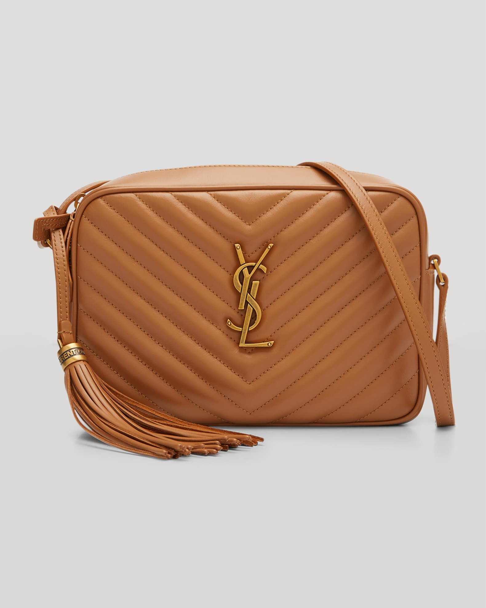 Lou Medium YSL Quilted Camera Crossbody Bag with Pocket | Neiman Marcus