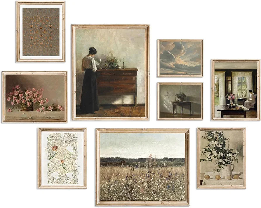 Vintage Wall Art Decor Vintage Posters for Room Aesthetic Pictures,Rustic Wall Decor Living Room,... | Amazon (US)