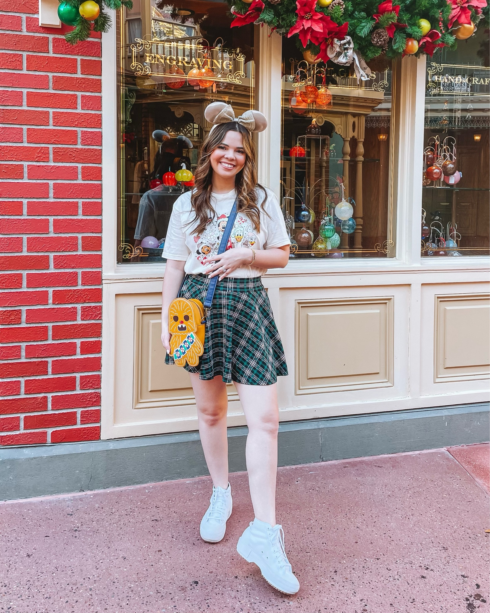 Christmas at Disney on Main Street! ❤️✨

Shirt is a Med, Skirt is a Small, Shoes are size 7

#LTKSeasonal #LTKsalealert #LTKunder50