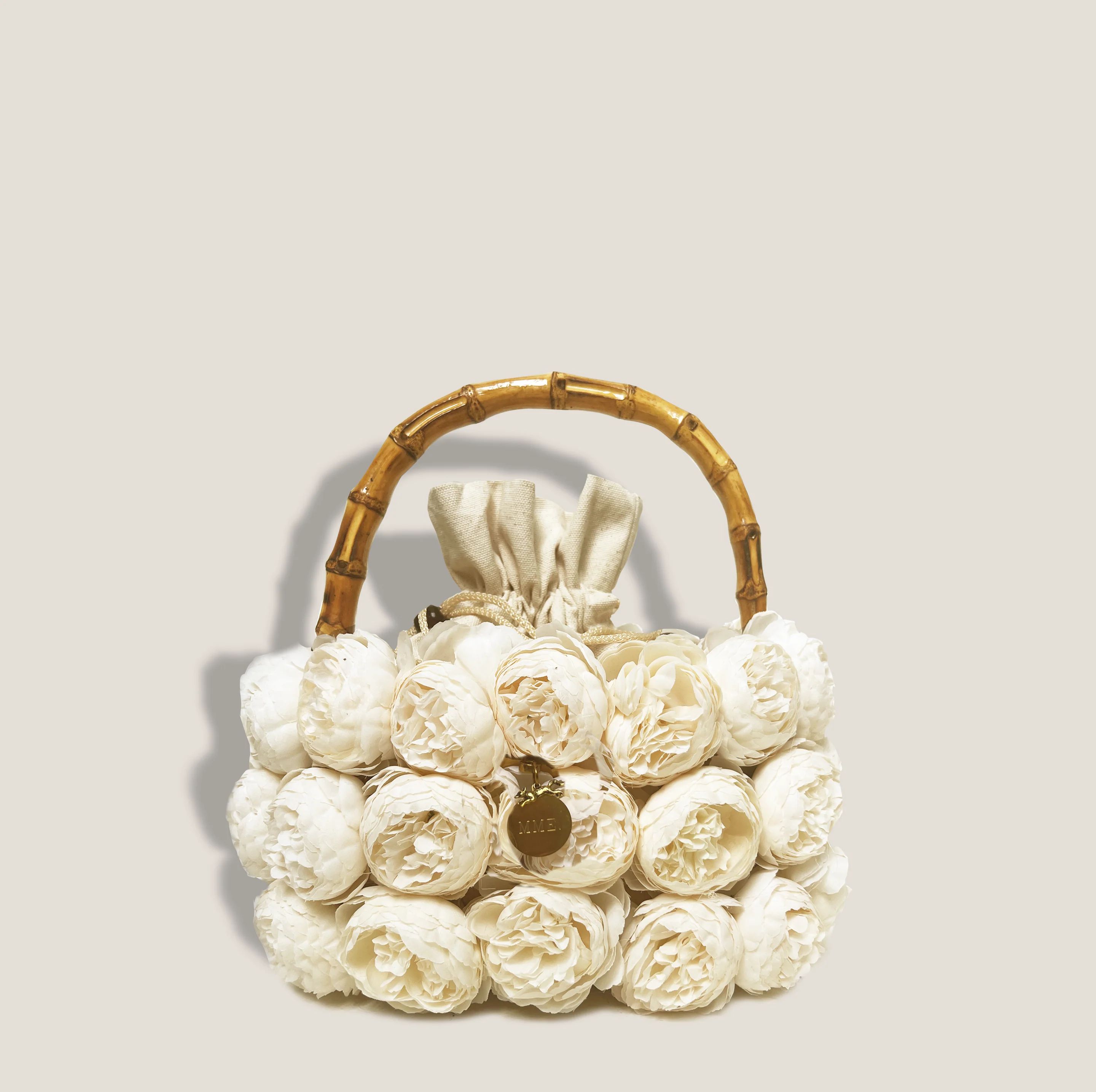MME. PEONY CREAM BOUQUET Tote - CREAM | MME.MINK