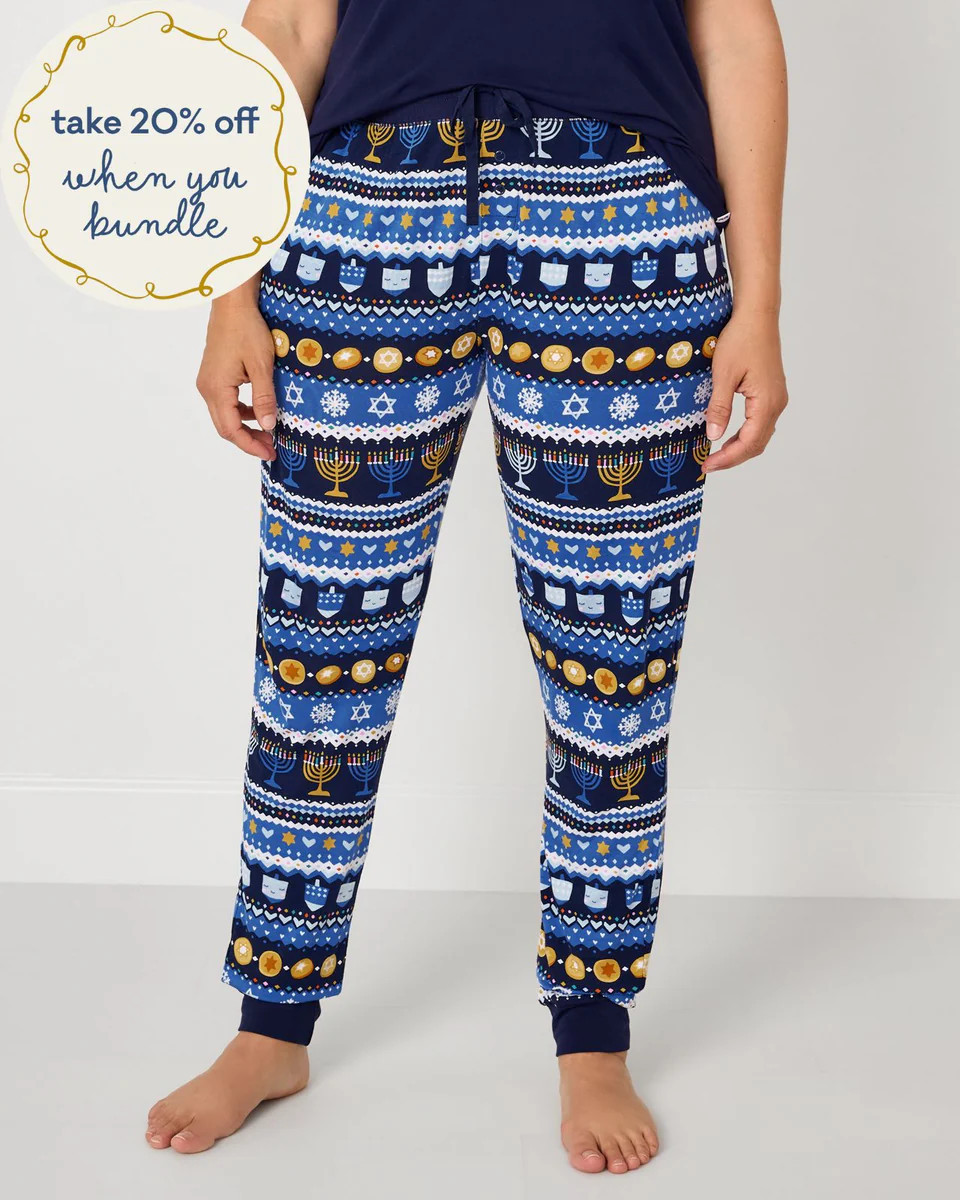 Hanukkah Fair Isle Women's Pajama Pants | Little Sleepies