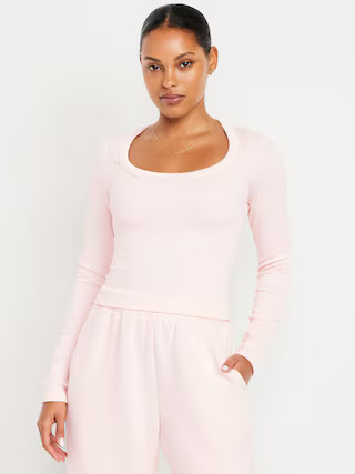 Exhale Seamless Fitted Rib T-Shirt | Old Navy (US)