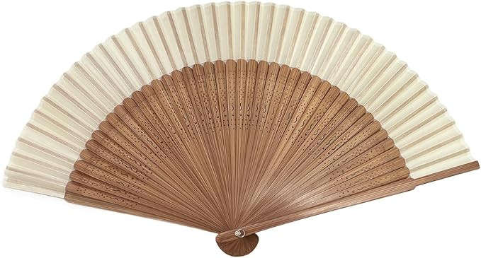Hand Held Fan for Women Japanese Vintage Bamboo Silk Elegant for Dance Music Festival Wedding Chu... | Amazon (US)