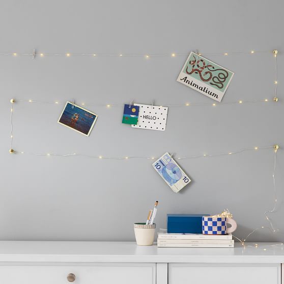 Extra Long String Light Picture Holder | Pottery Barn Teen