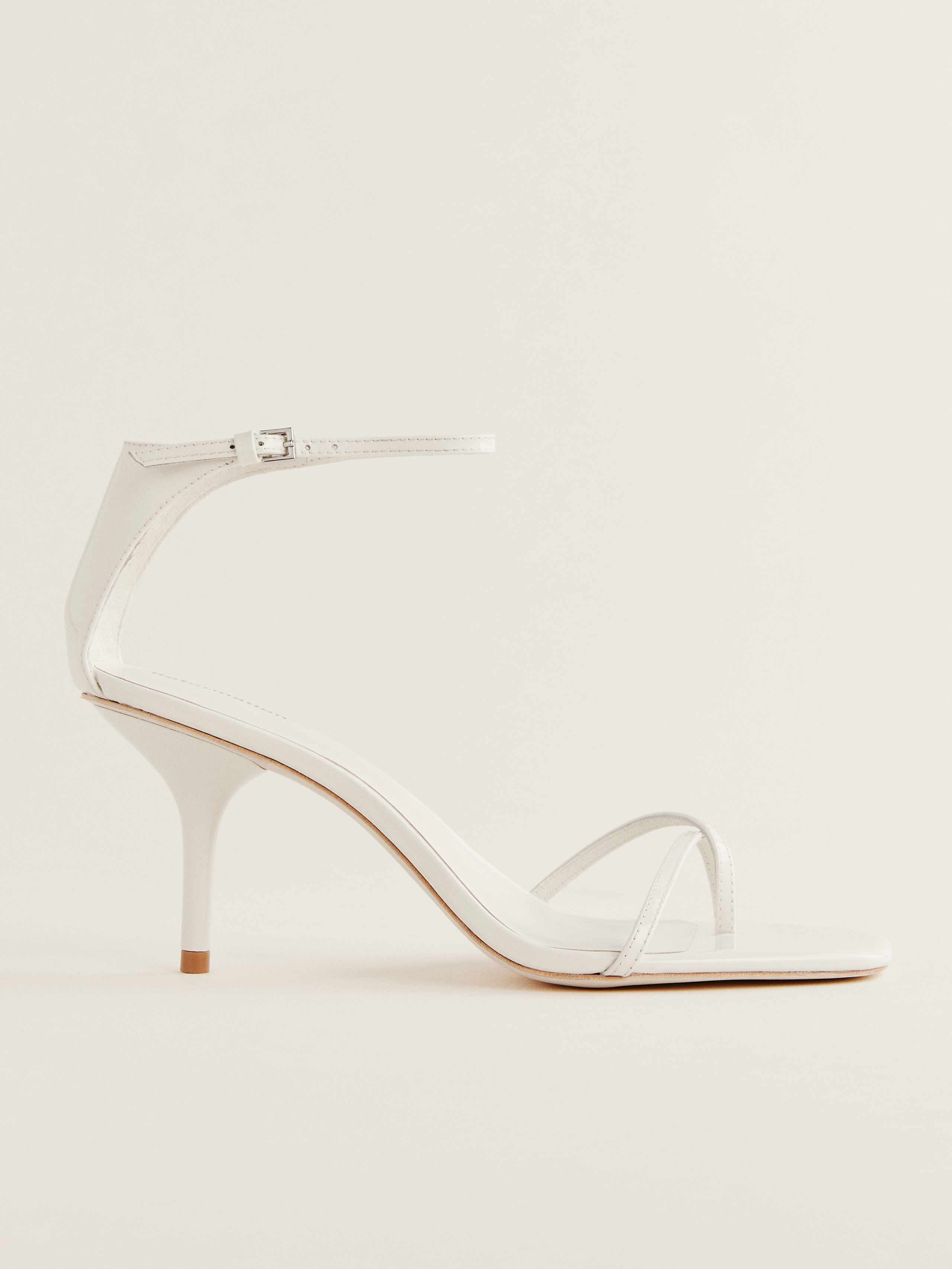 Reformation Gigi Strappy Mid Heel Sandal Ivory 10.5 | Reformation (Global)