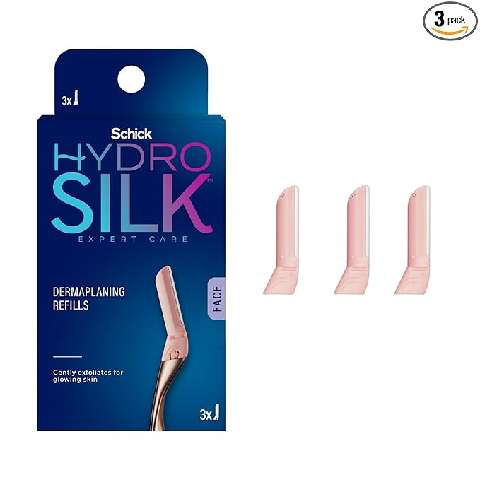 Schick Hydro Silk Dermaplaning Wand Refill Blades, 3ct Dermaplane Microblades for Face | Amazon (US)