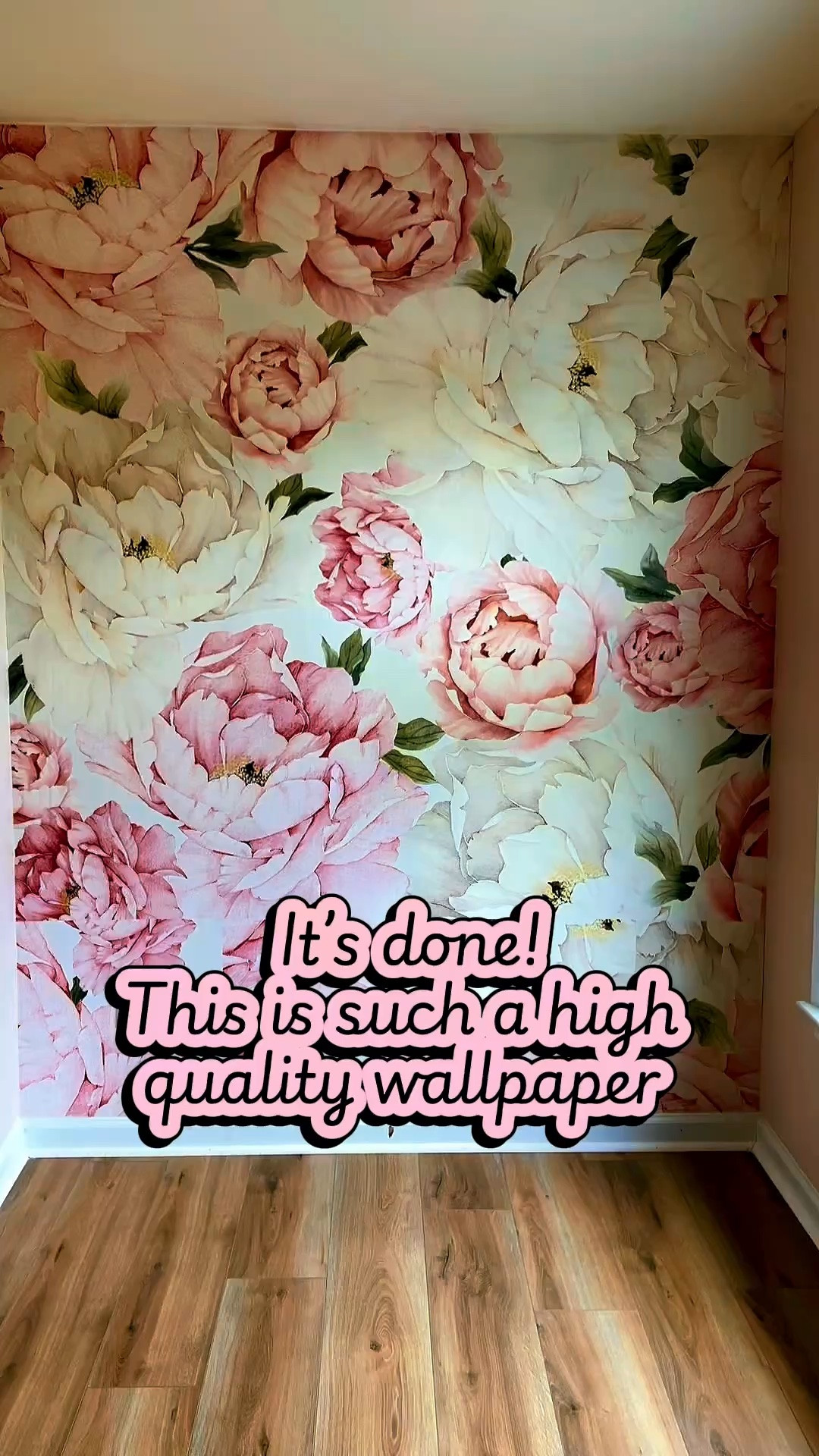 A perfect Mother’s Day gift doesn’t exist….I just want to transform this room into a relaxing, and a place to decompress as a mom. This Soft Pink and White Peony Floral Wallpaper is a high quality material unlike some other wallpapers I’ve seen on the market. Highly recommend for a long term decor. It turns out exactly how I expected . 

Features
High-Quality Material: Crafted from premium non-woven, PVC-free material for long-lasting use.
Panel Structure: Produced according to the ordered dimensions and delivered in 20-inch-wide panels for easy installation.
Application: Non-pasted – wallpaper paste is required for installation; removable material.
Finish: Smooth, matte surface that enhances the look of any room.
Durability: Breathable, fade-resistant, and easy to wipe clean. Not recommended for heavily textured walls.

#LTKHome #LTKmomlife #LTKMothersDay