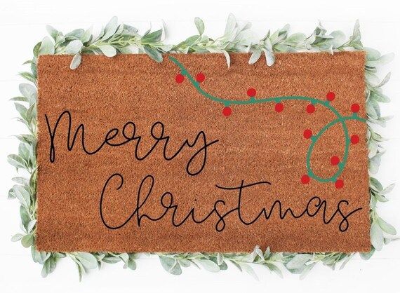 Merry Christmas Doormat - Christmas Doormat - Cute Doormat, Holiday Doormats, Christmas Decor, Fa... | Etsy (US)