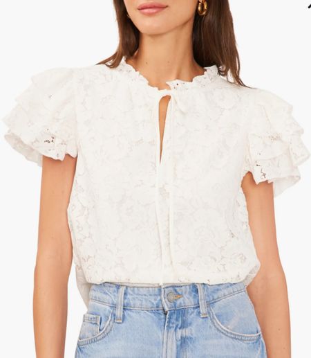 Lace top
White top

Vacation outfit
Date night outfit
Spring outfit
#Itkseasonal
#Itkover40
#Itku

#LTKfindsunder100