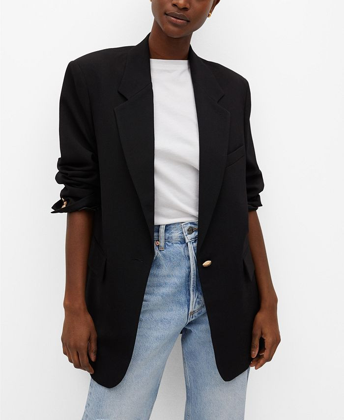 MANGO Structured Flowy Suit Jacket & Reviews - Women - Macy's | Macys (US)