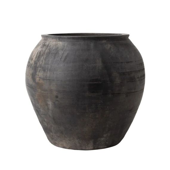 Large VIntage Black Clay Pot, Vintage Pot, Clay Pot, Antique Pot, Extra Large Clay Pot, Extra Lar... | Etsy (US)