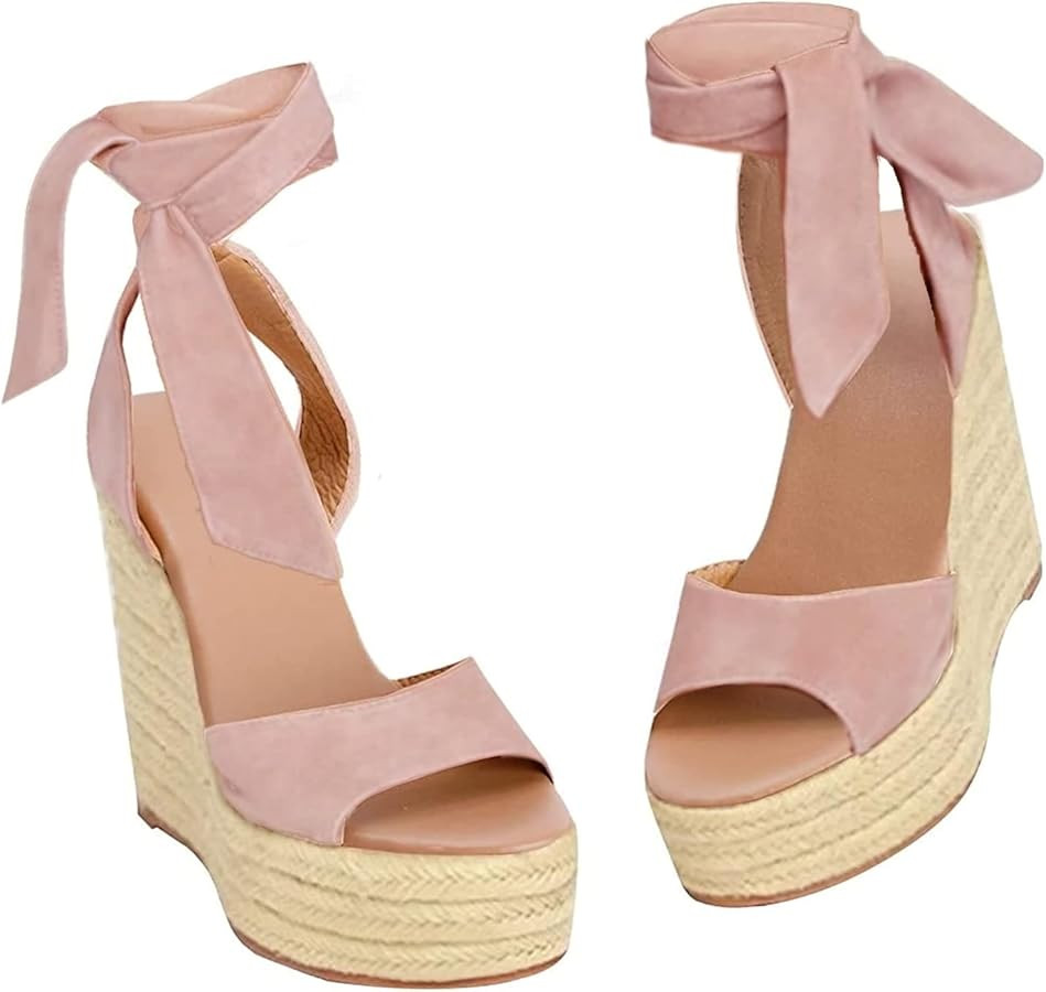 Pink Ankle Wrap ESPADRILLE  | Amazon (US)
