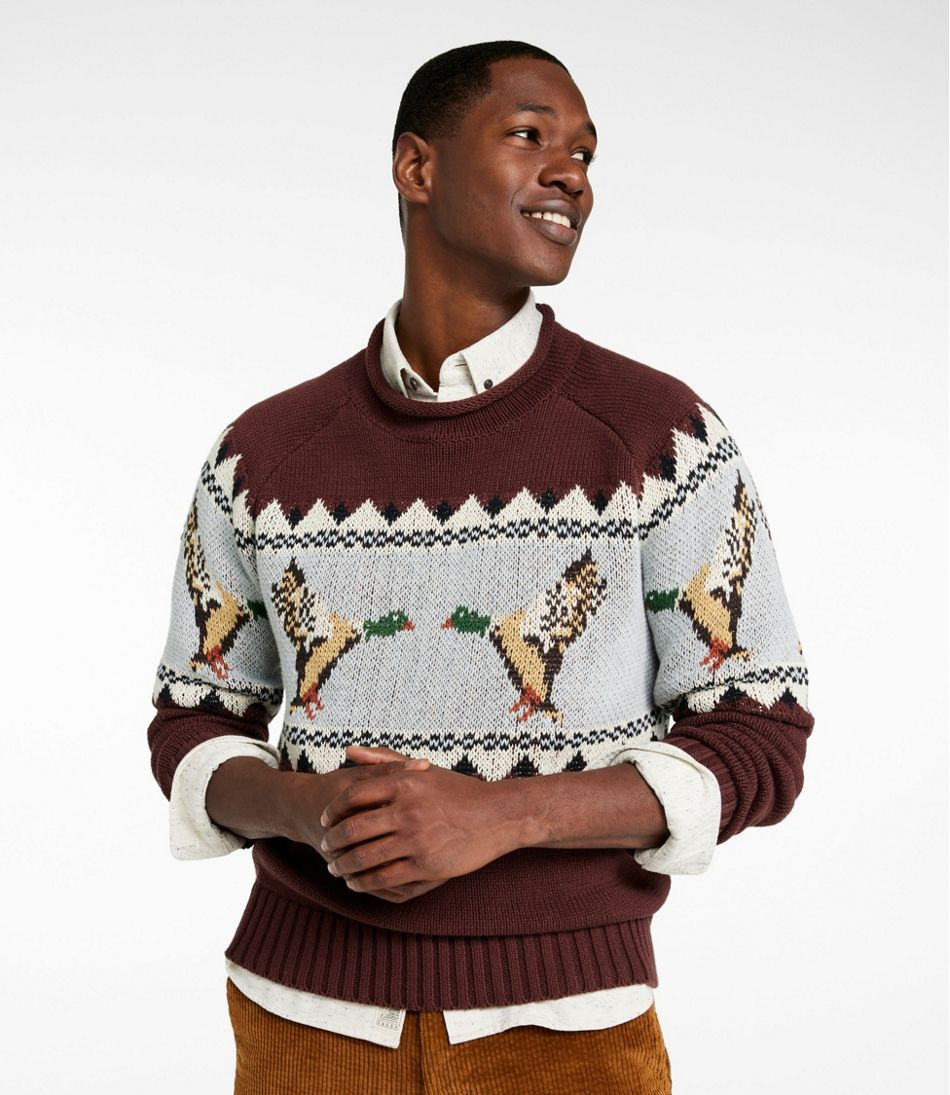 Men's Signature Organic Cotton Rollneck Sweater, Fair Isle | L.L. Bean