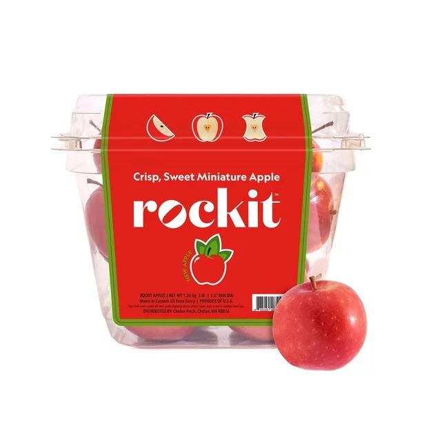 Rockit, Crisp Sweet Miniature Apples, 3lb Tub | Walmart (US)