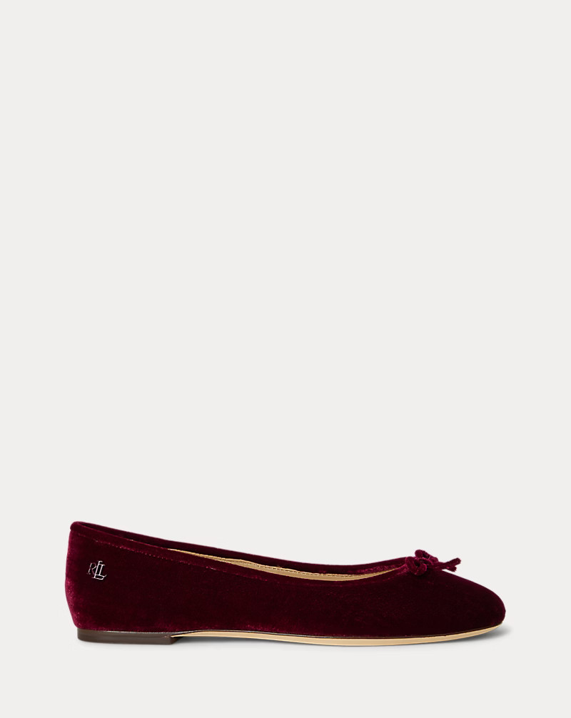 Jayna III Velvet Flat | Ralph Lauren (UK)