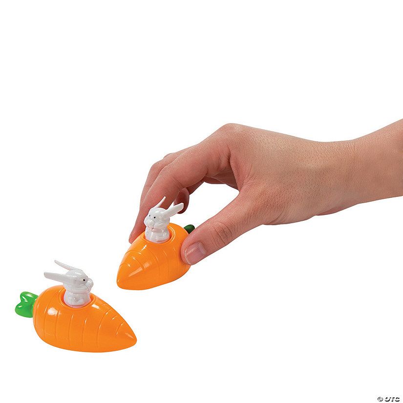 Mini Bunny in Carrot Pull-Back Toys - 12 Pc. | Oriental Trading Company