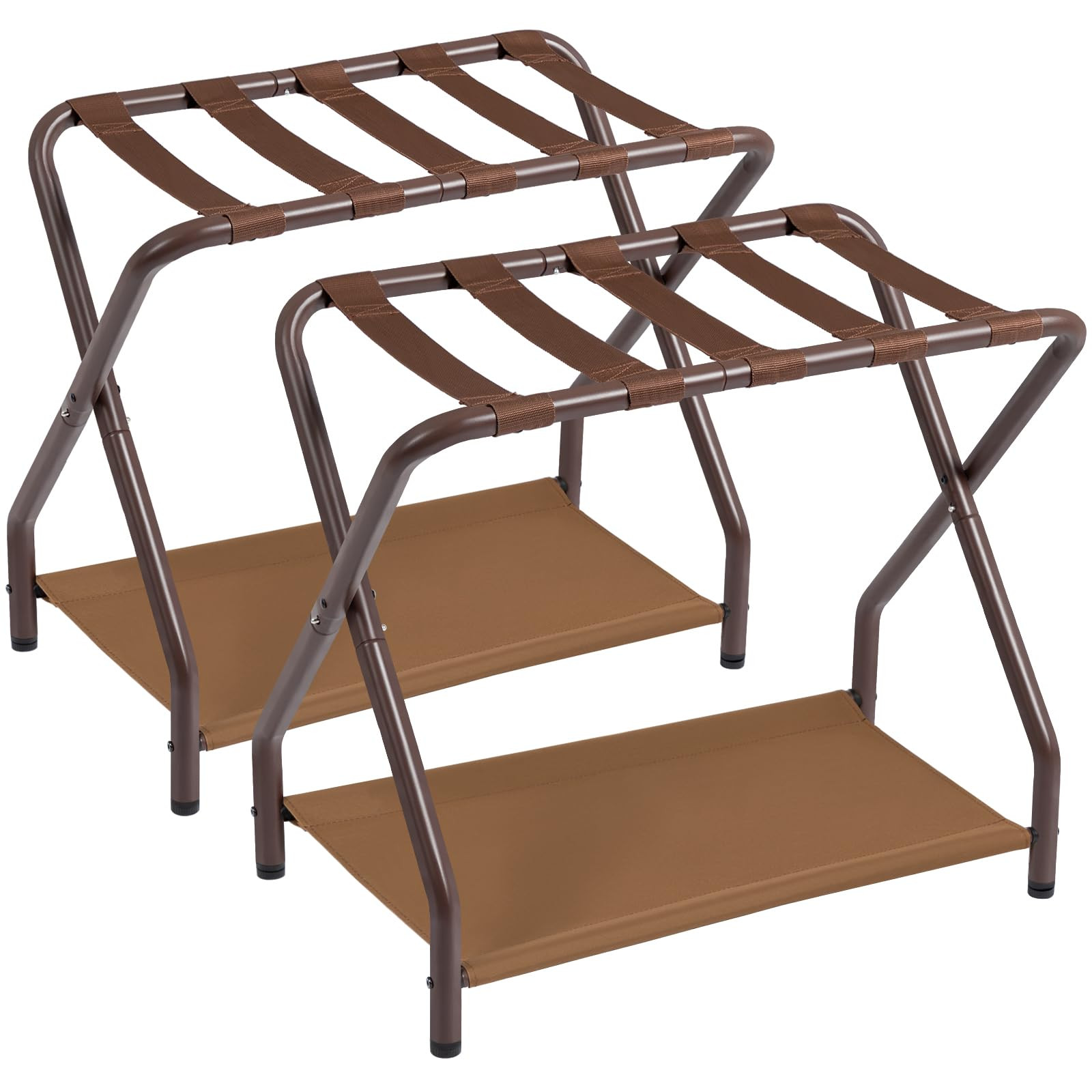AMHANCIBLE Luggage Rack, Set of 2, Foldable Suitcase Stands for Guest Room, Metal Luggage Holder ... | Amazon (US)