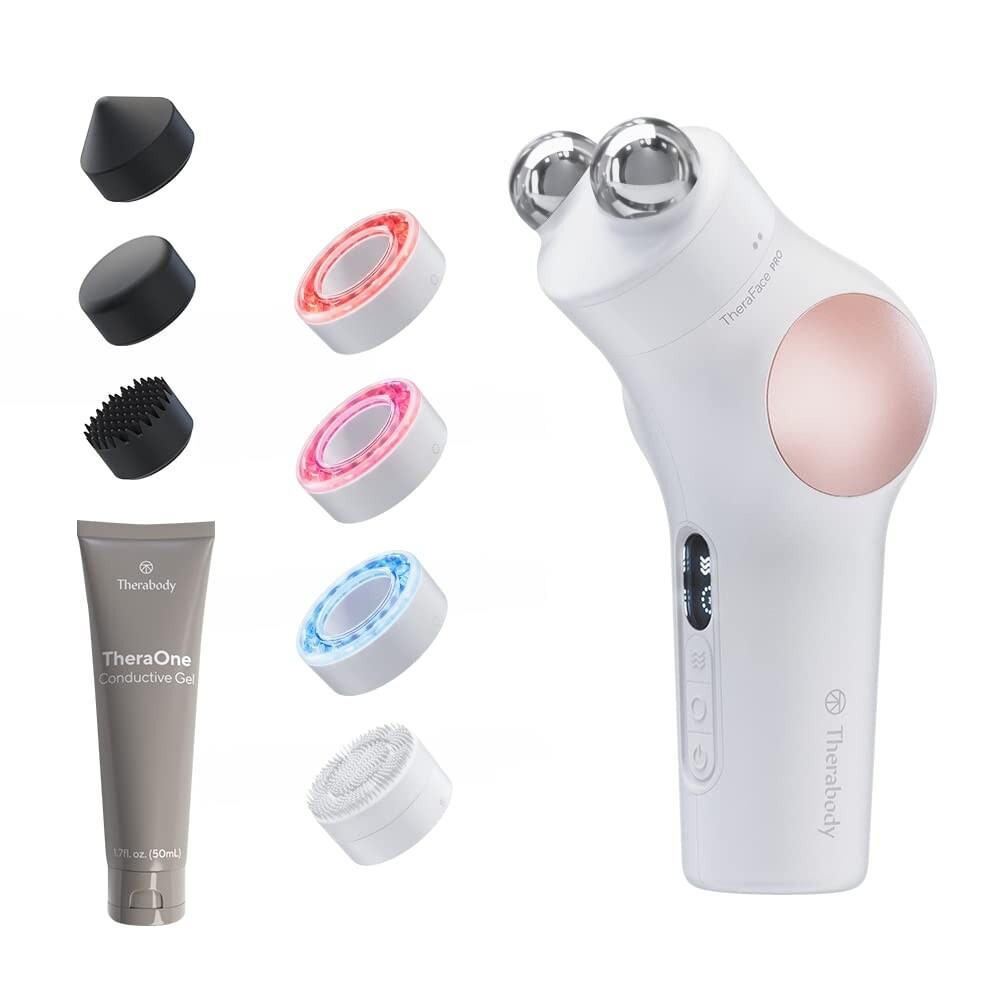Therabody TheraFace Pro Microcurrent Facial Device 8-in-1 Compact Face Massager with LED Light Therapy - 8 in 1 | Bed Bath & Beyond