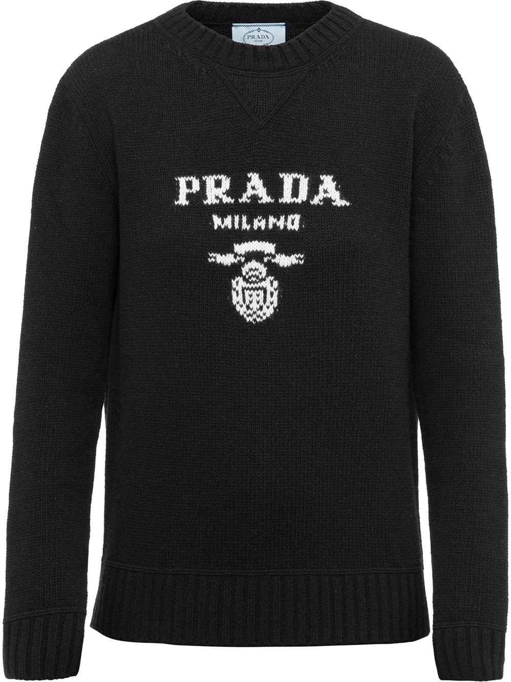 Prada Suéter Con Logo En Intarsia - Farfetch | Farfetch Global