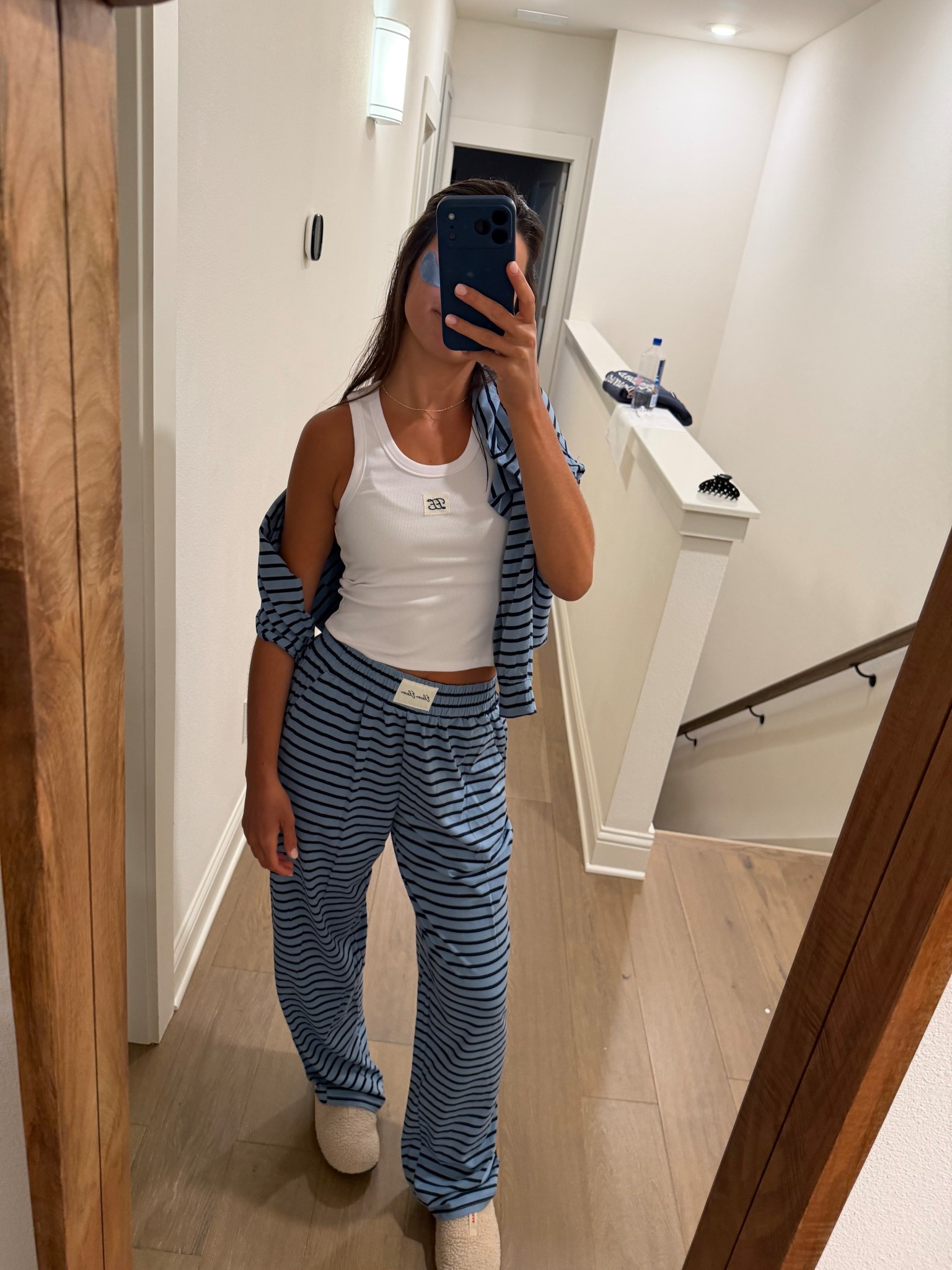 matching set 






airport outfit, travel outfit, comfy wfh fit, striped pants, white tank 

#LTKTravel #LTKootd #LTKSeasonal