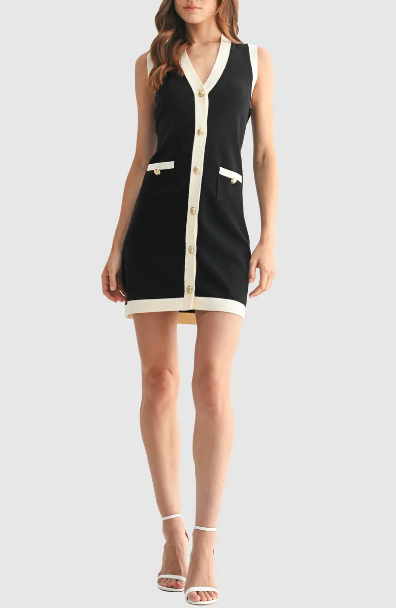 Button-Up Mini Sweater Dress | Nordstrom