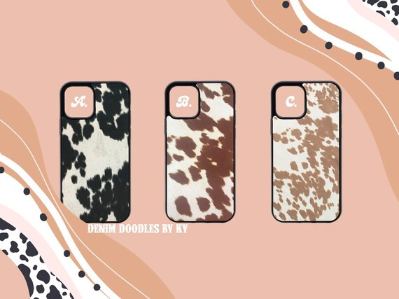 Cowhide Print iPhone Case  Custom Cases  Hand Made  iPhone | Etsy | Etsy (US)