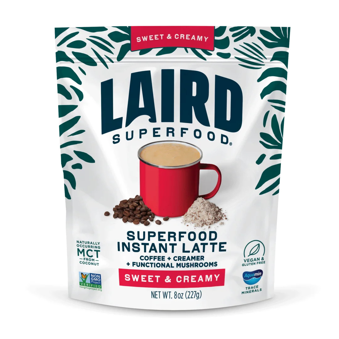 Laird Superfood Instant Latte 100% Arabica Coffee Sweet & Creamy, Non-Dairy, Superfood Creamer, G... | Walmart (US)