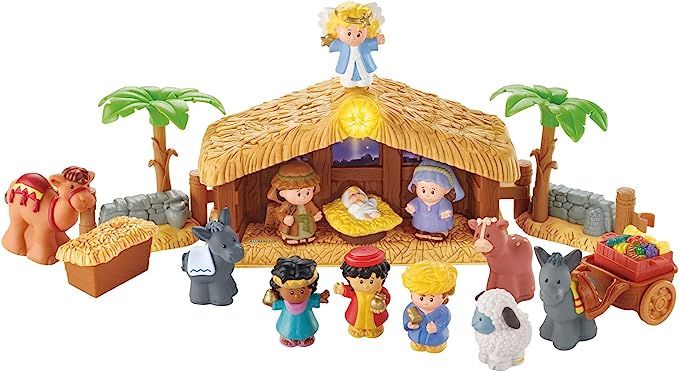 Fisher-Price Little People Christmas Story Brown, Blue, Green, 1-5 Years | Amazon (US)