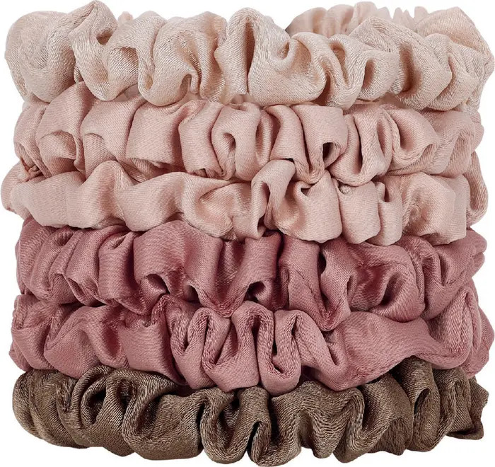 Satin Ultra Petite 6-Pack Scrunchies | Nordstrom
