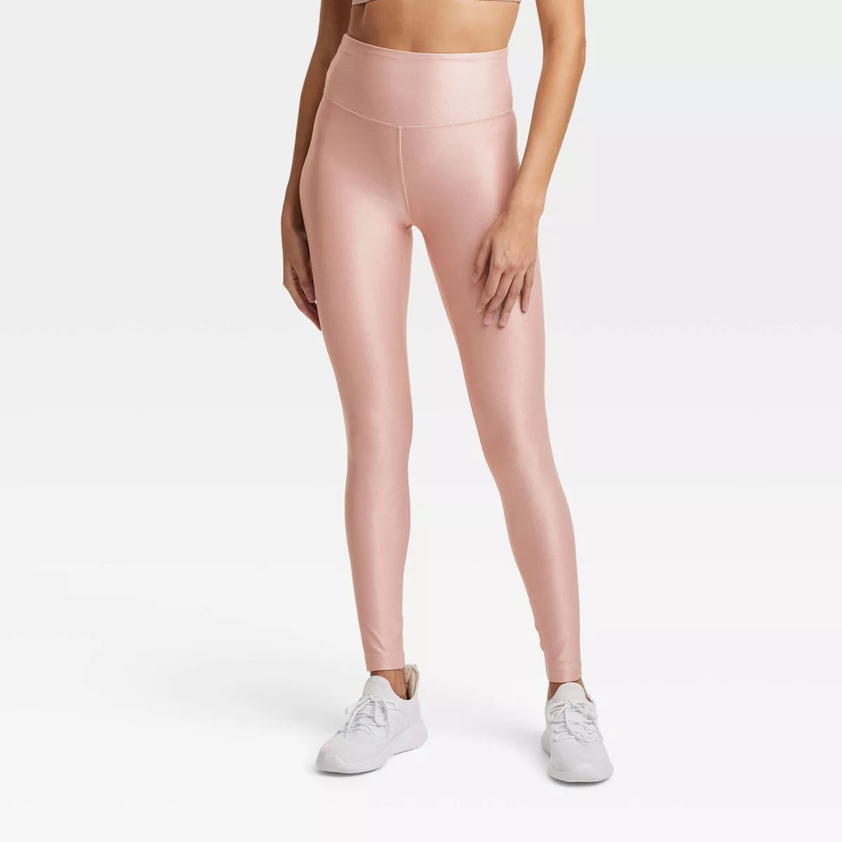 Women's High-Rise Shine Ribbed Leggings - All In Motion™ | Target