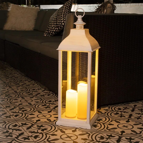 22'' Battery Powered Integrated LED Outdoor Lantern | Wayfair North America