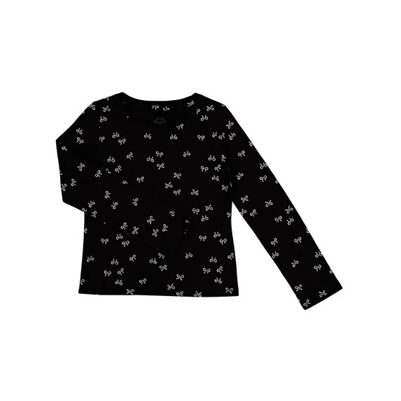 Wonder Nation Girls Long Sleeve Kid Tough T-Shirt, Sizes 4-18 & Plus | Walmart (US)