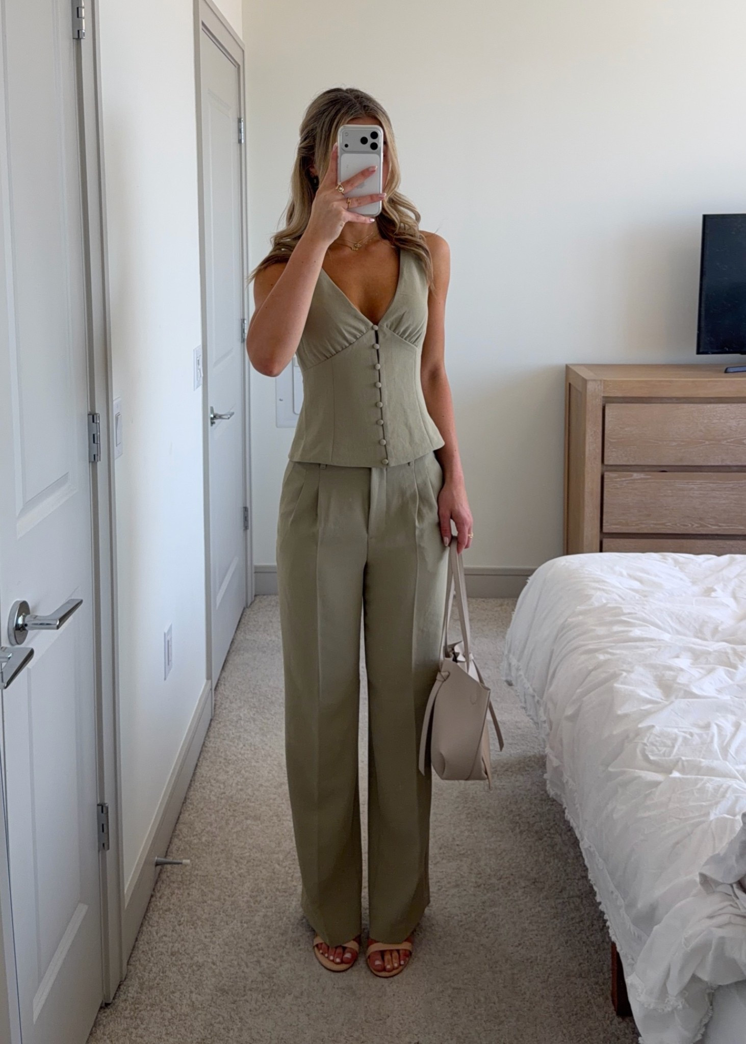 olive green matching set 🫒🤍