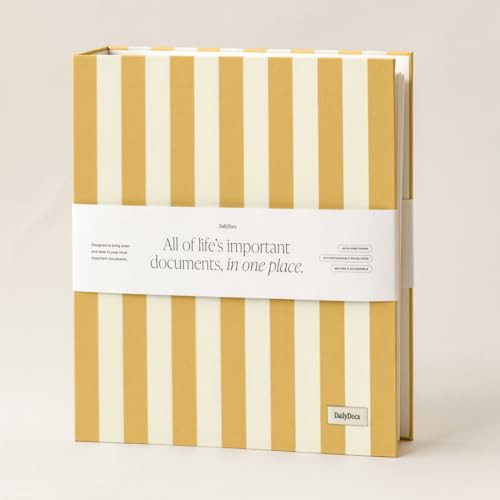 DailyDocs Document Organizer Binder – Premium Linen Folder System with Full & Half-Page Envelopes for Important Papers, Passports, Birth Certificates & More | Amazon (US)