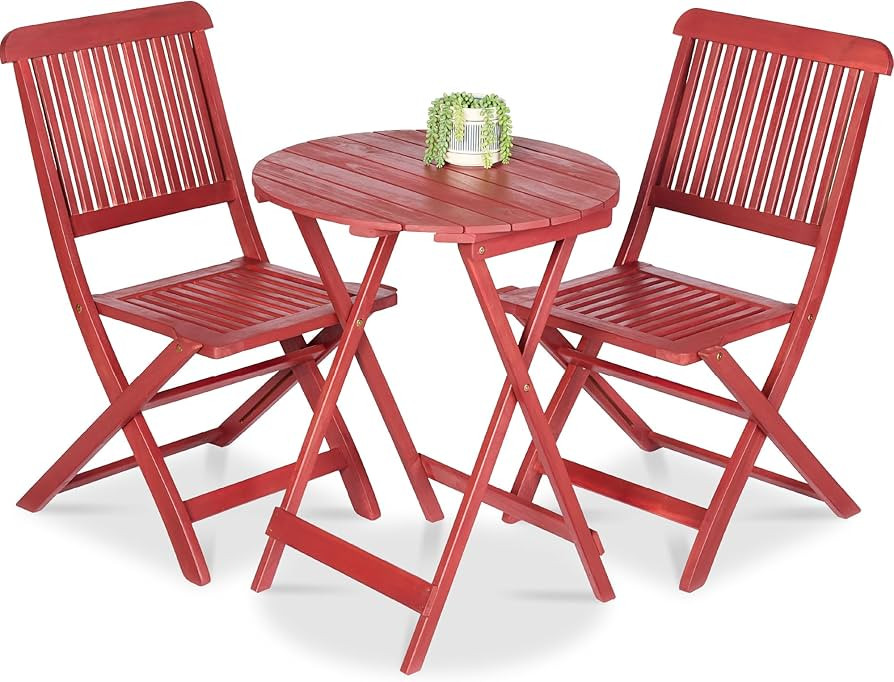 Best Choice Products 3-Piece Acacia Wood Bistro Set, Folding Patio Furniture for Backyard, Balcon... | Amazon (US)