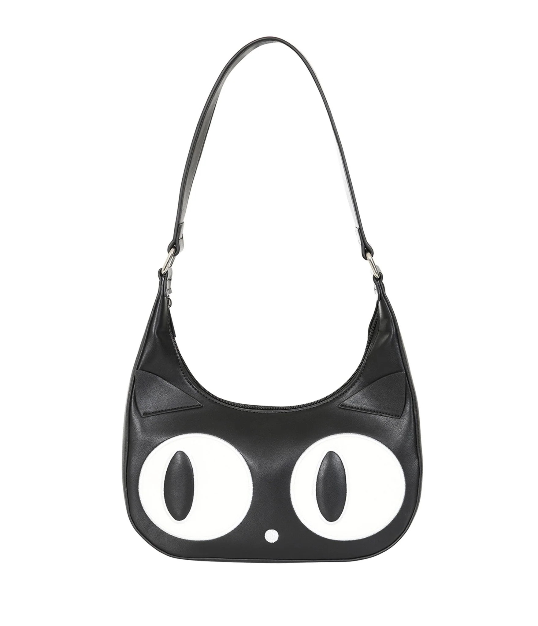 Banned Black Leatherette Witching Cat Handbag | UniqueVintage