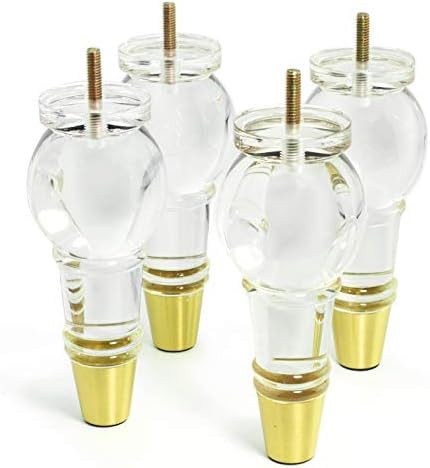 Acrylic Furniture Legs Replacement Sofa Feet Cabinet Modern Clear Decor DIY Legs Classical Style ... | Amazon (US)
