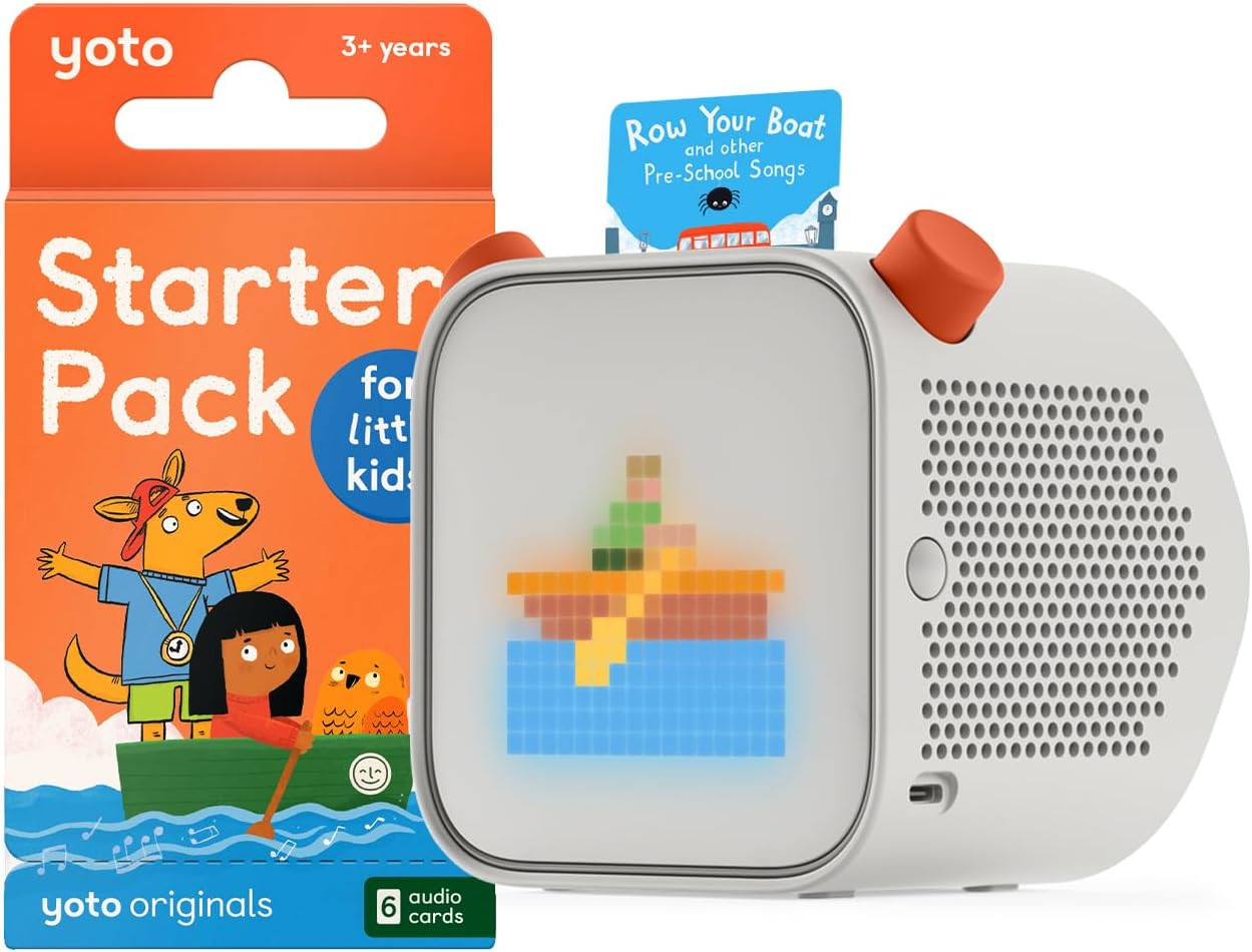 YOTO Player (3rd Gen.) + Starter Pack for Little Kids Bundle – Kids Bluetooth Audio Speaker, All-in-1 Screen-Free Device for Stories Music Podcasts Radio White Noise Thermometer Nightlight | Amazon (US)